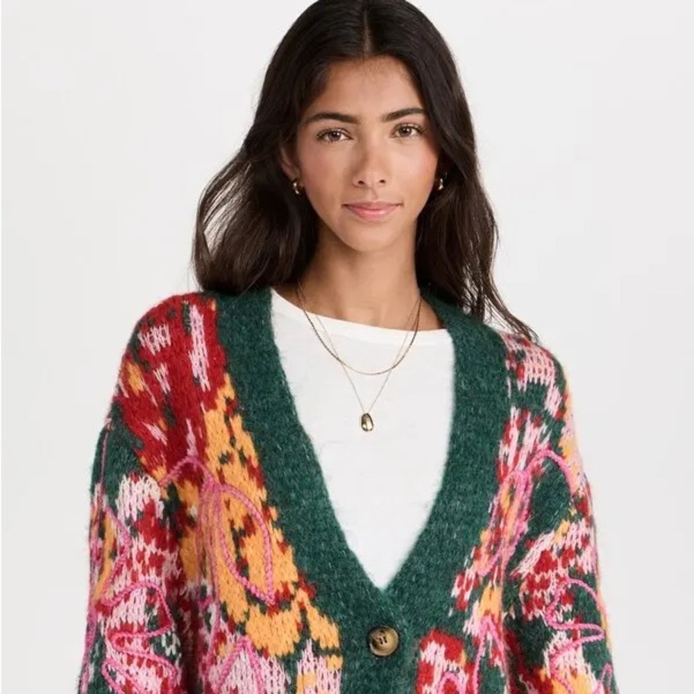Free people Alexis Floral Cardigan size small - Picture 4 of 7
